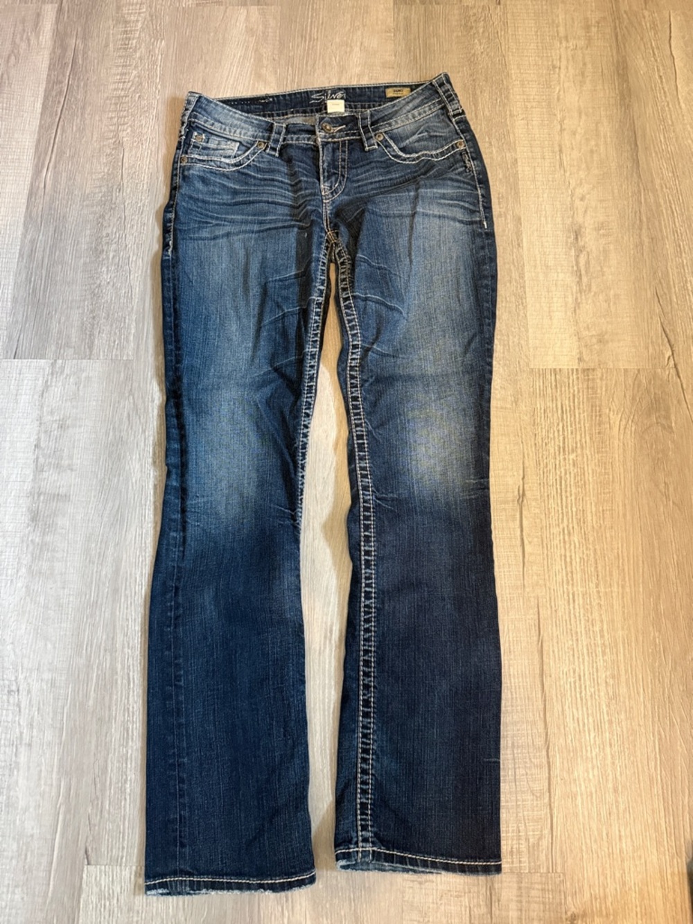 Silver Jeans Dark Blue Boot Cut Jeans